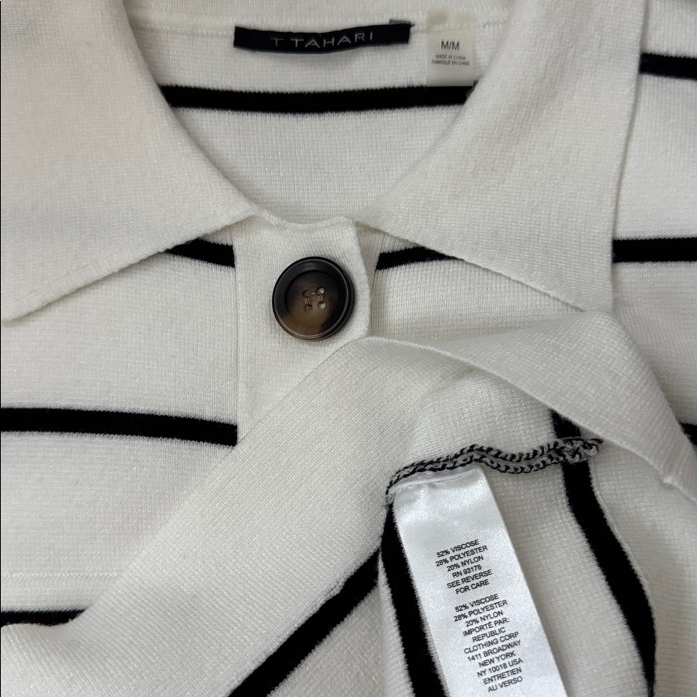 T Tahari striped button-down cardigan sweater - Picture 5 of 5